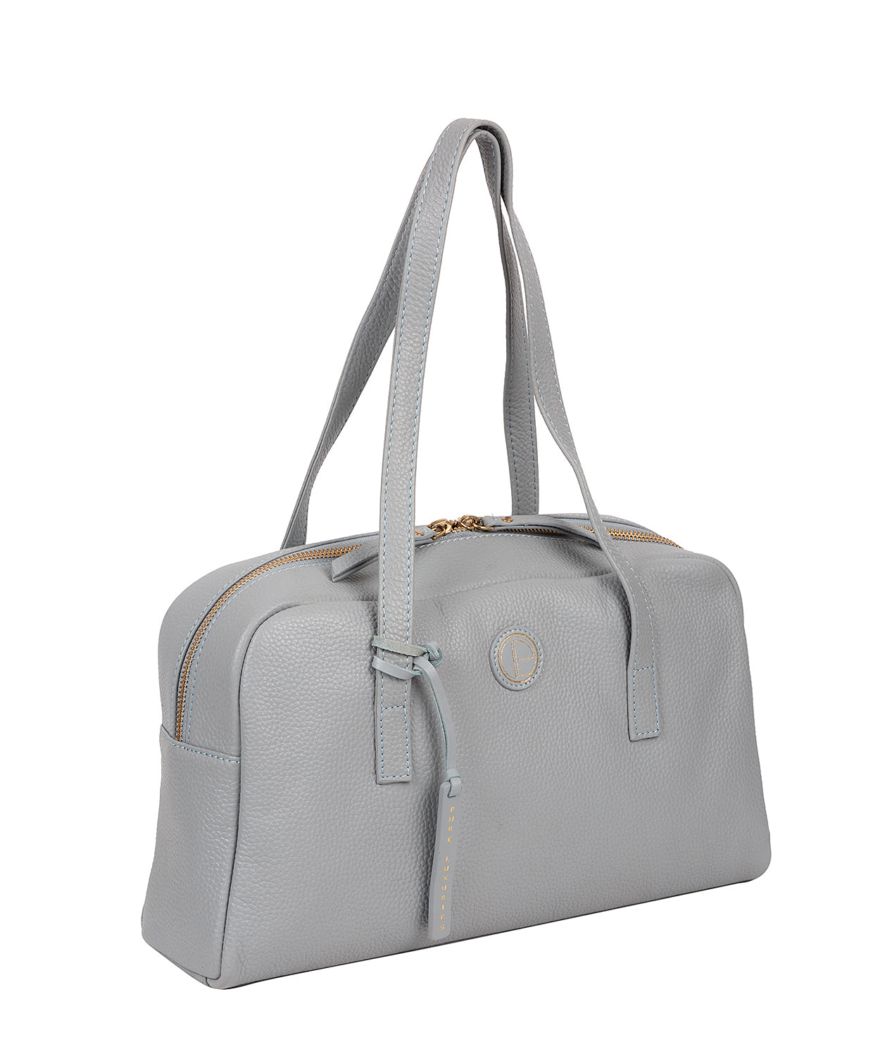 'Pitunia' Cashmere Blue Leather Shoulder Bag