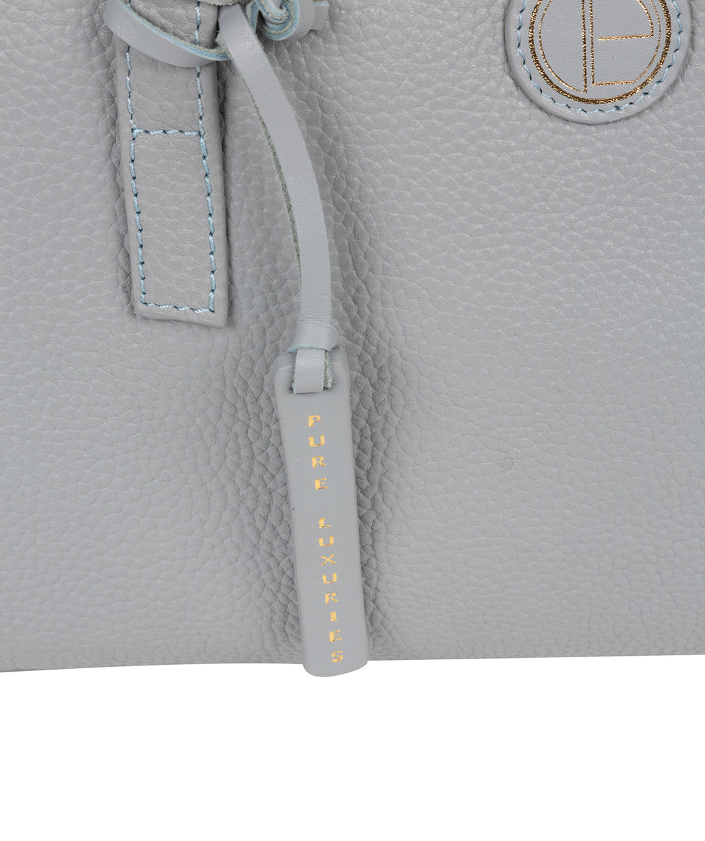 Blue Leather Handbag 'Pitunia' by Pure Luxuries – Pure Luxuries London