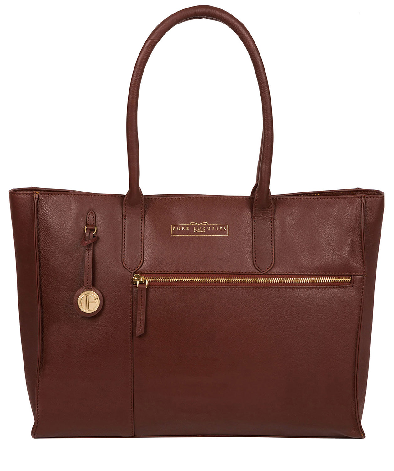 'Buckingham' Chestnut Leather Tote Bag