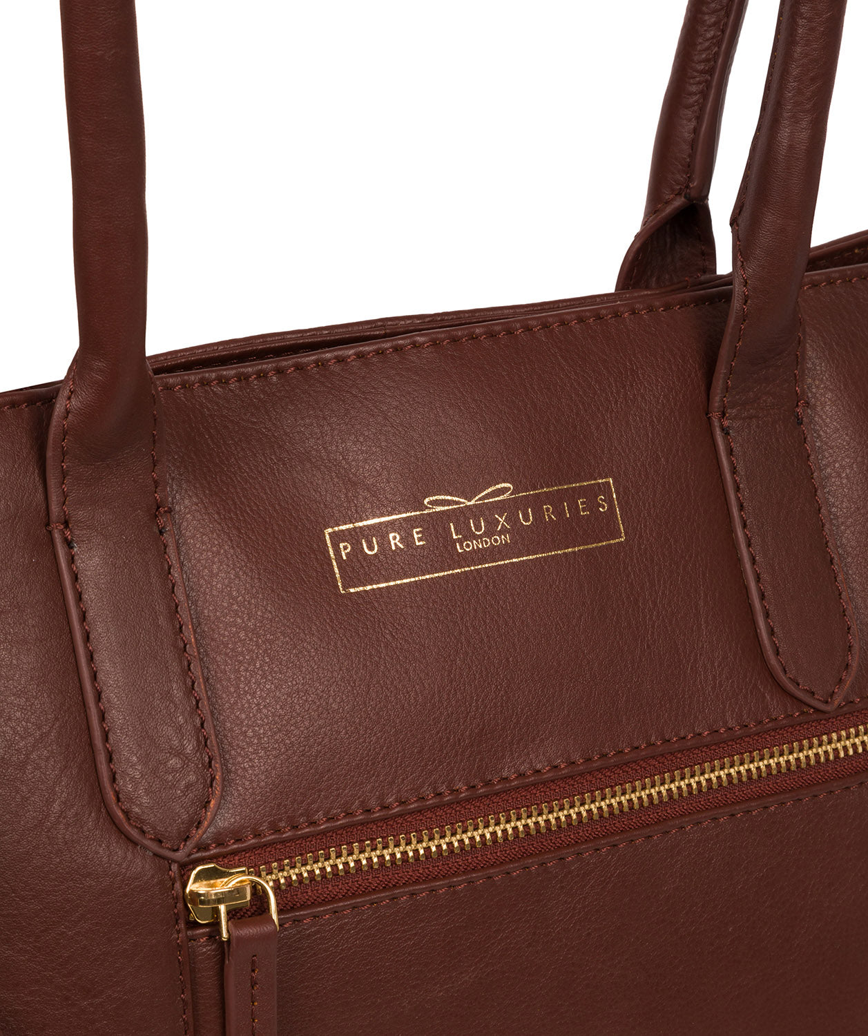 'Buckingham' Chestnut Leather Tote Bag