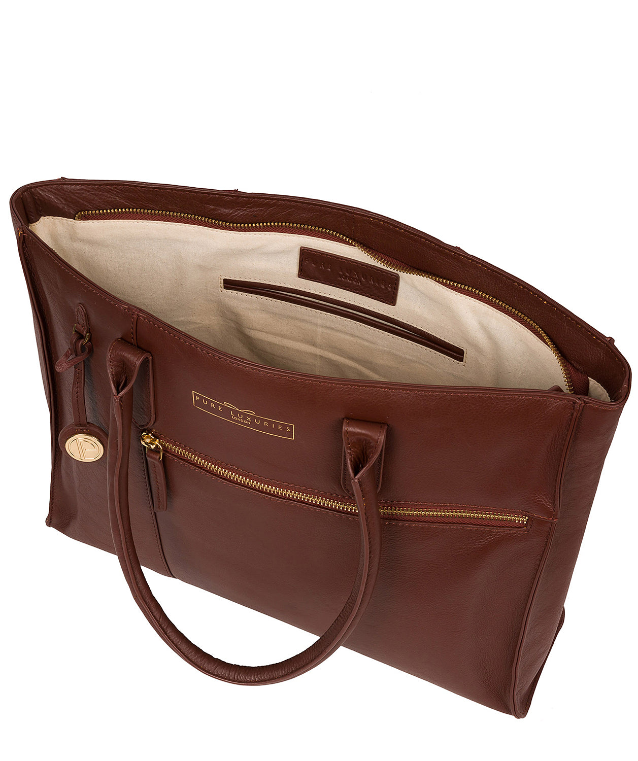 'Buckingham' Chestnut Leather Tote Bag