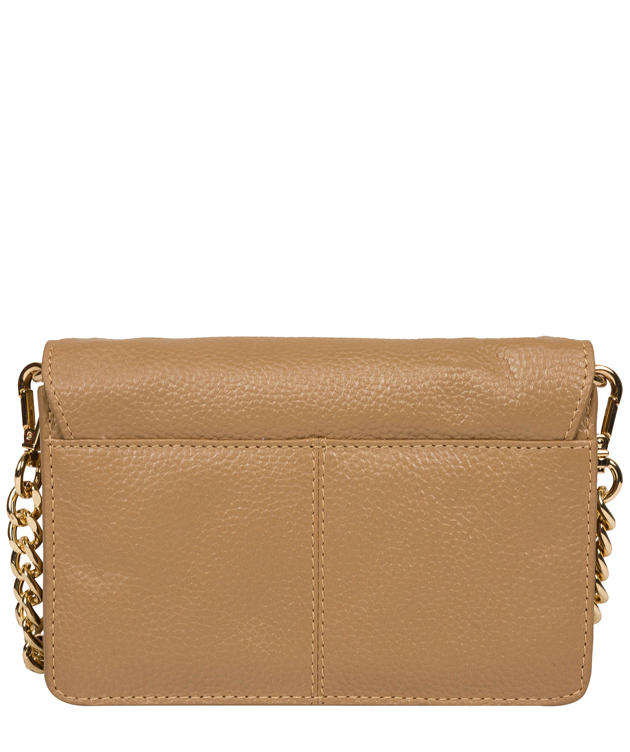 'Esmee' Metallic Champagne Leather Cross Body Bag image 3