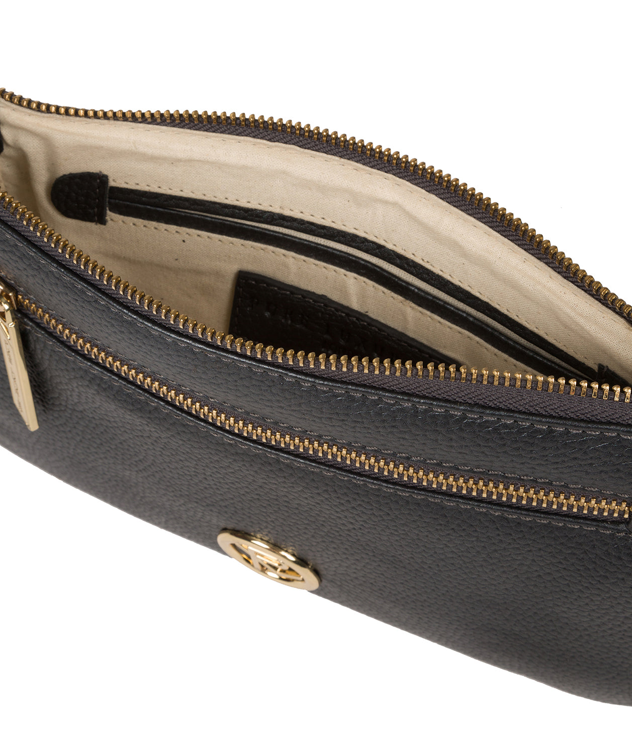 'Yvette' Metallic Blue Steel Leather Cross Body Bag image 4