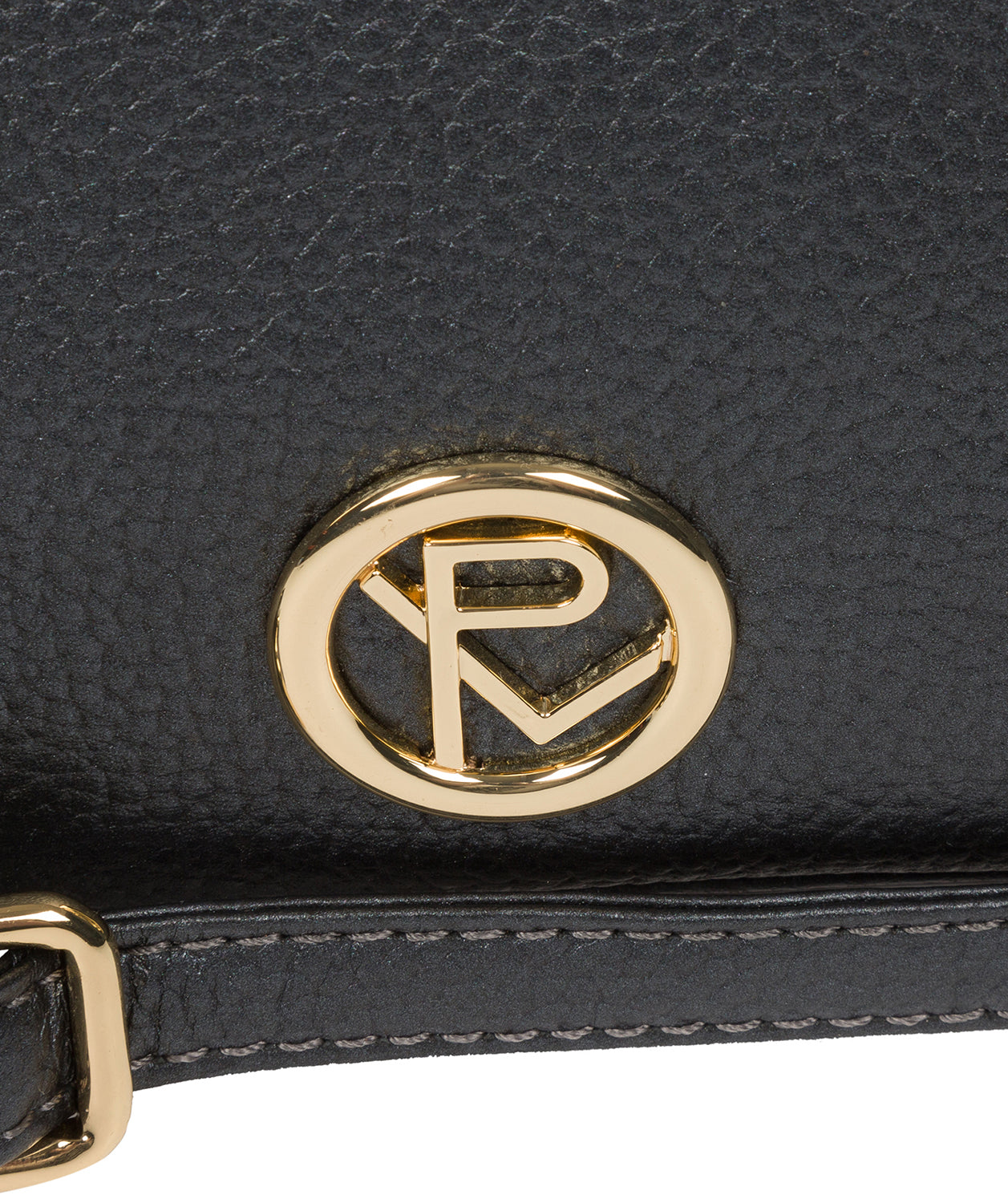 'Yvette' Metallic Blue Steel Leather Cross Body Bag image 6