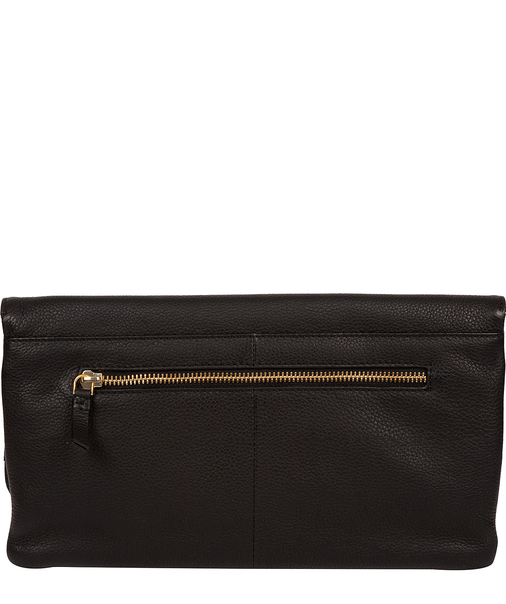 Black Leather Clutch Bag 'Golders' by Pure Luxuries – Pure Luxuries London