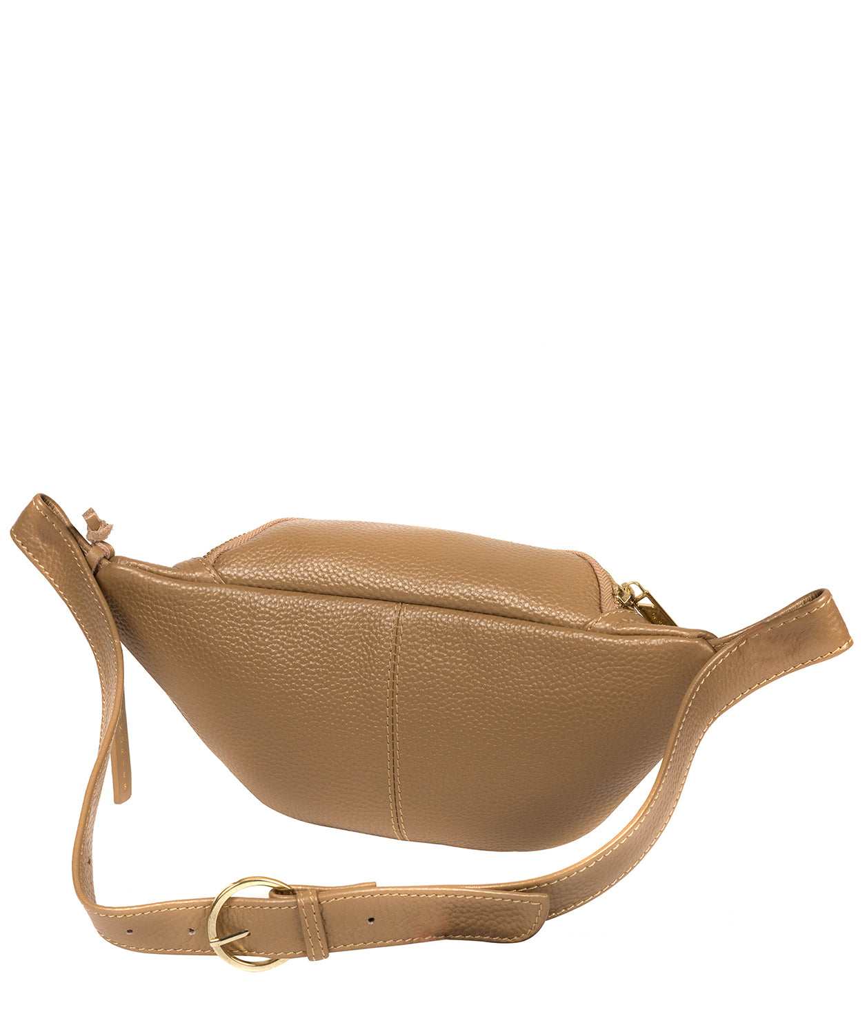 'Noelle' Metallic Champagne Leather Bum Bag image 3