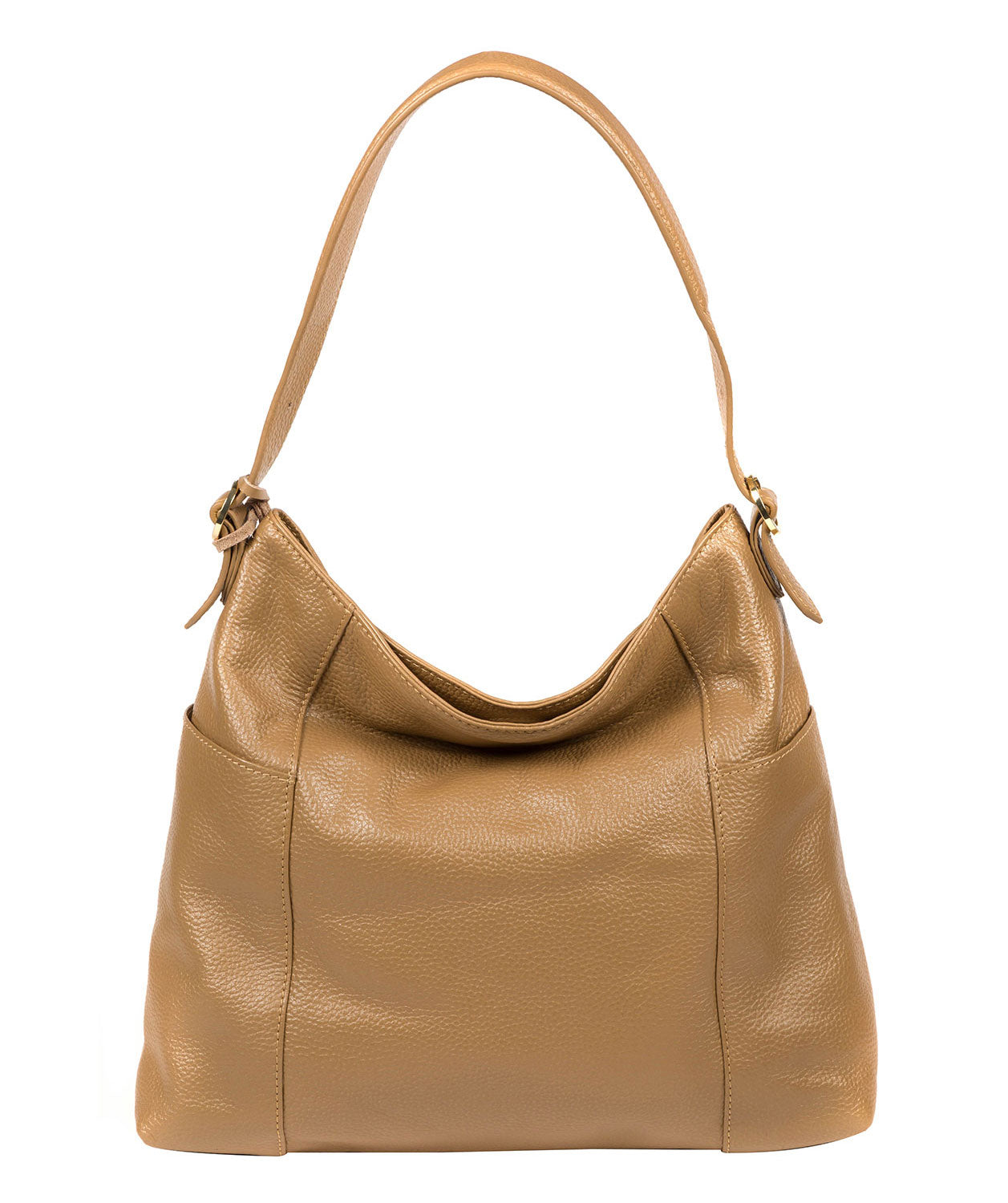 'Trinette' Metallic Champagne Leather Tote Bag image 3