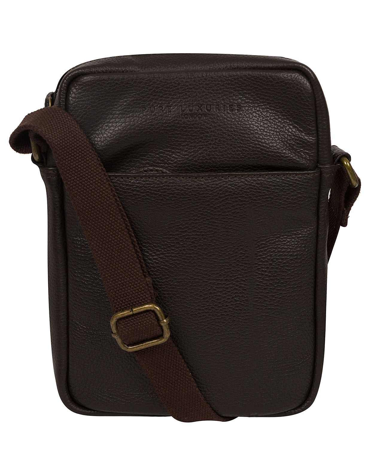 Brown Leather Crossbody Bag 'Crew' by Pure Luxuries – Pure Luxuries London