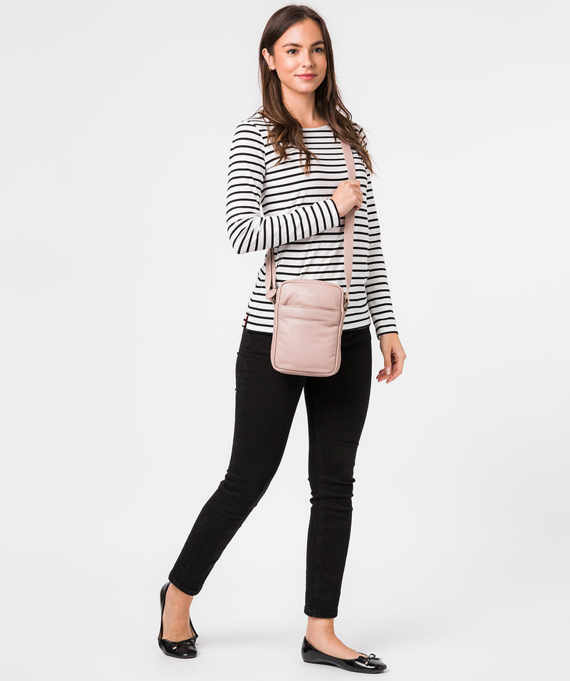 Pink Leather Crossbody Bag 'Crew' by Pure Luxuries – Pure Luxuries London