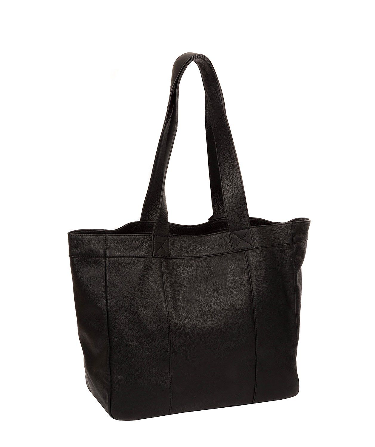 'Harlesden' Black Leather Tote Bag