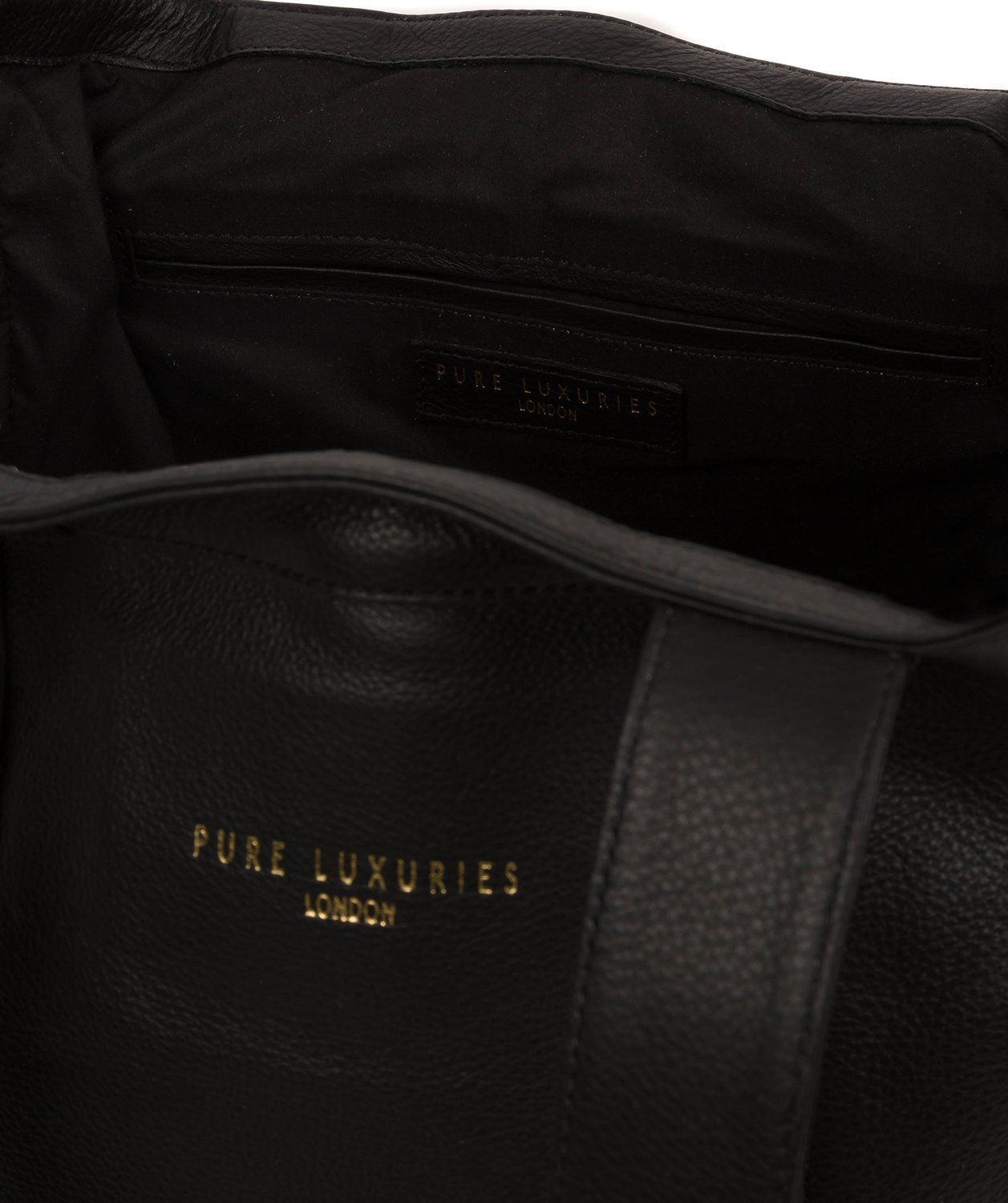 'Harlesden' Black Leather Tote Bag