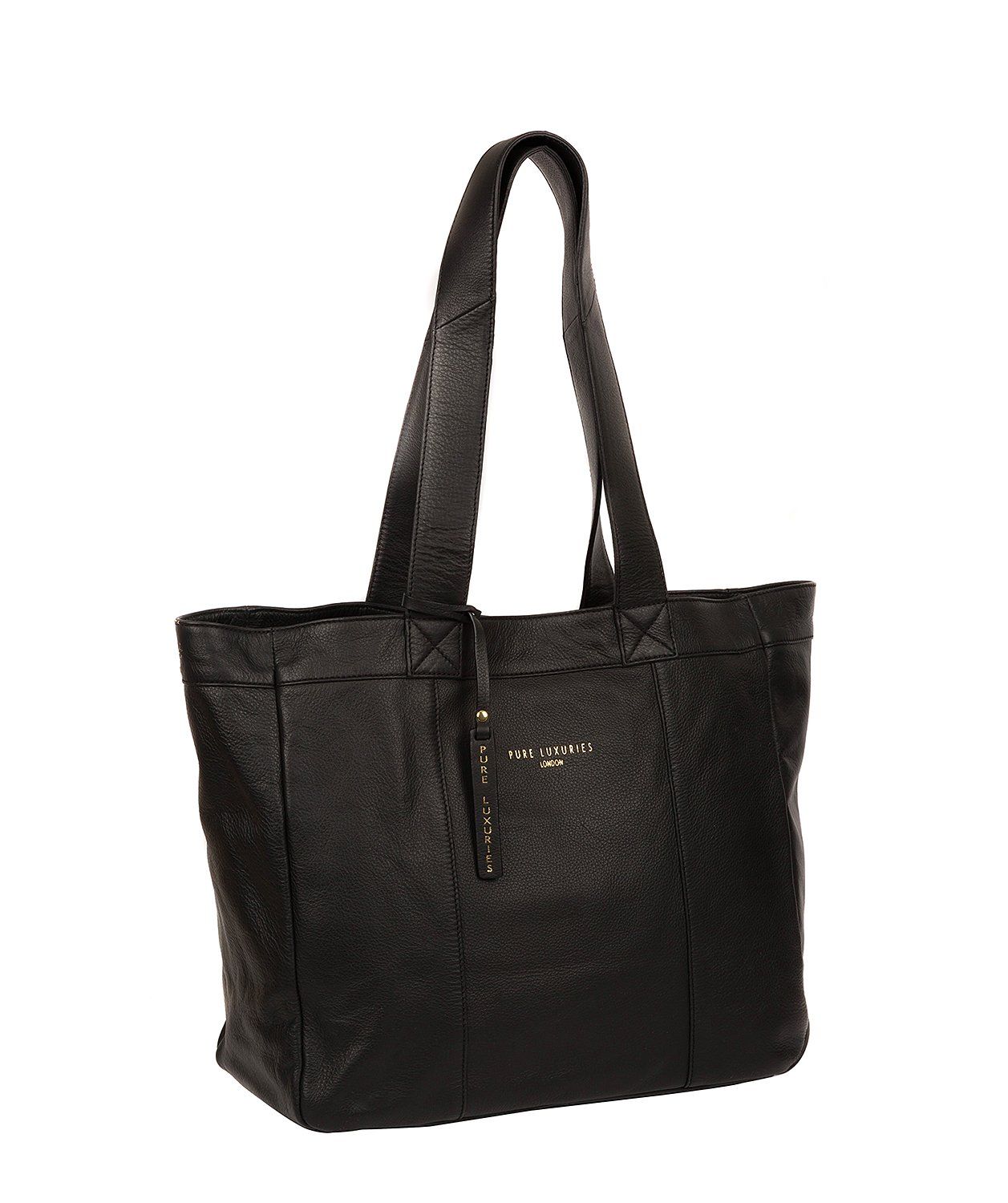 'Harlesden' Black Leather Tote Bag