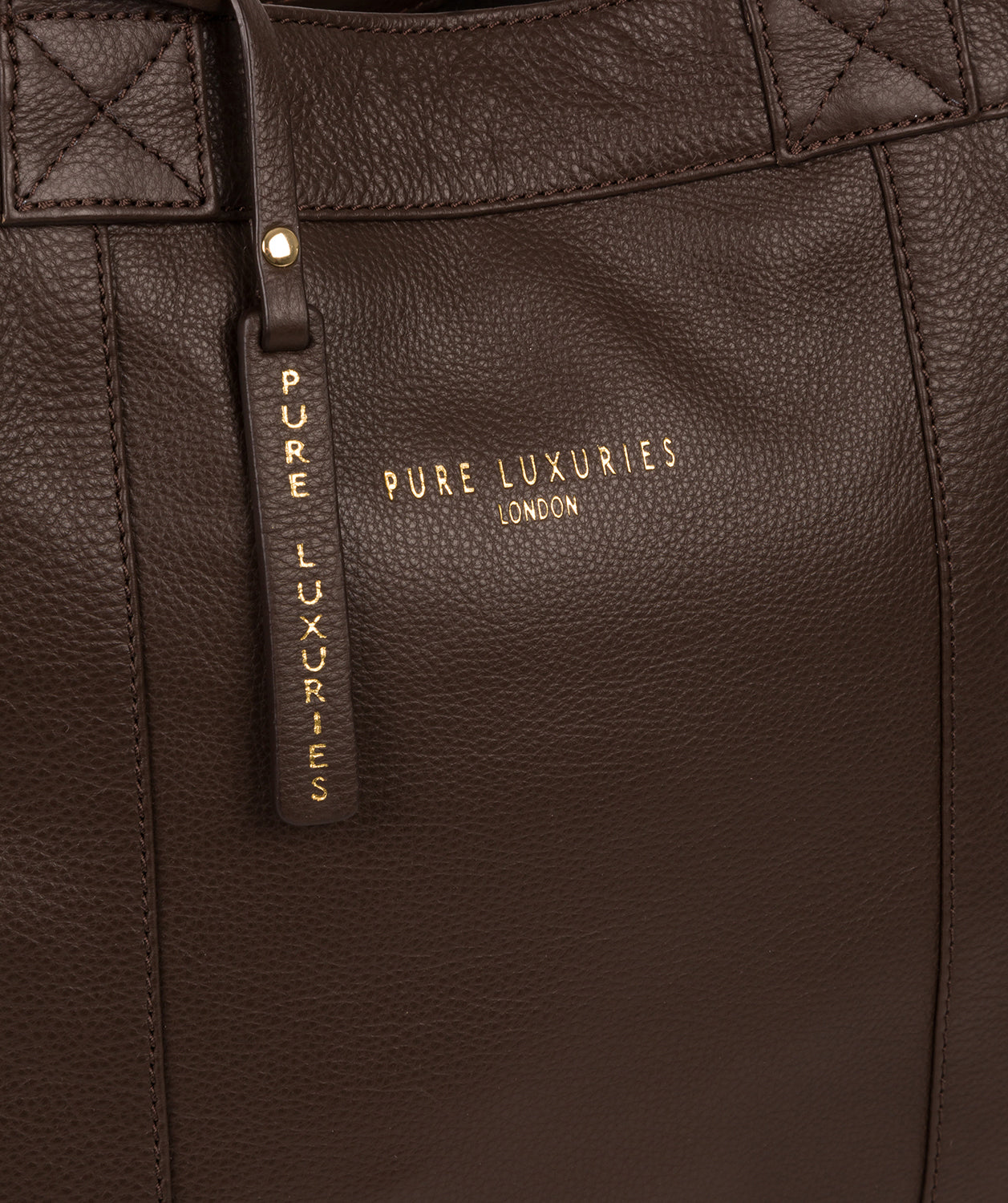 'Harlesden' Choco Leather Tote Bag