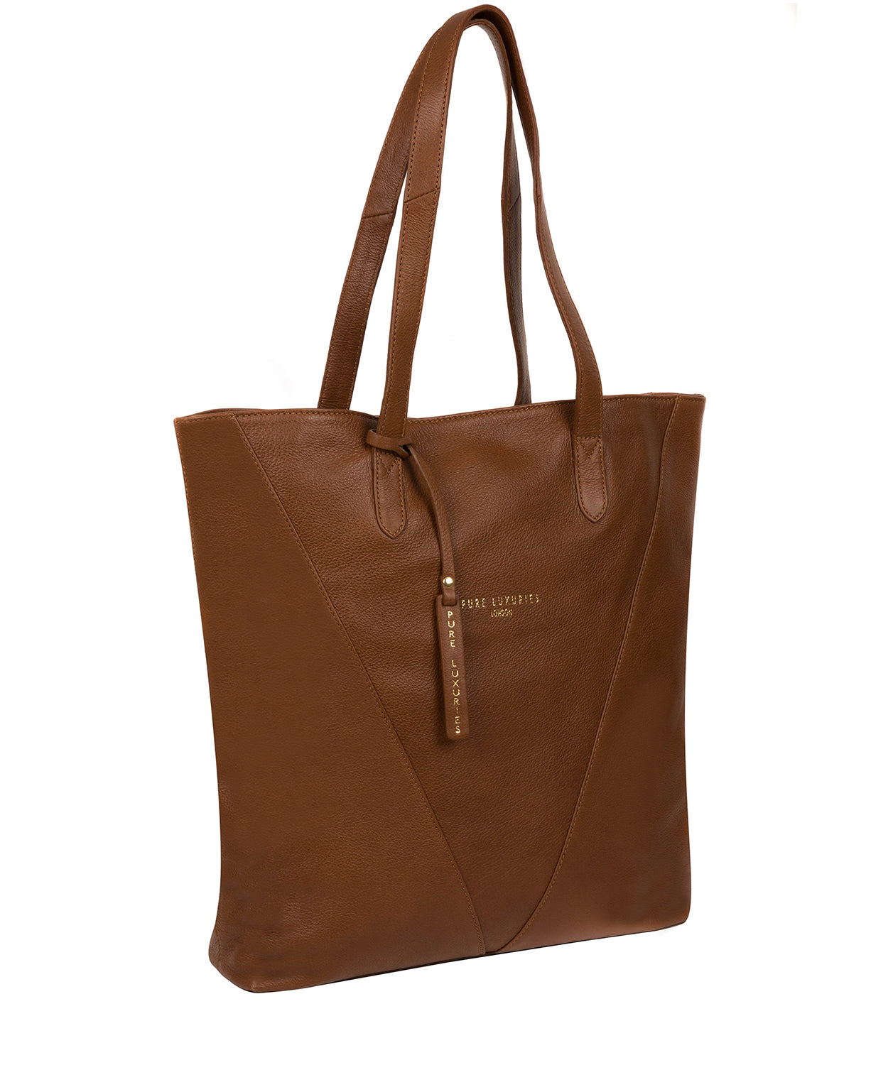 'Hatton' Saddle Tan Leather Shopper Bag