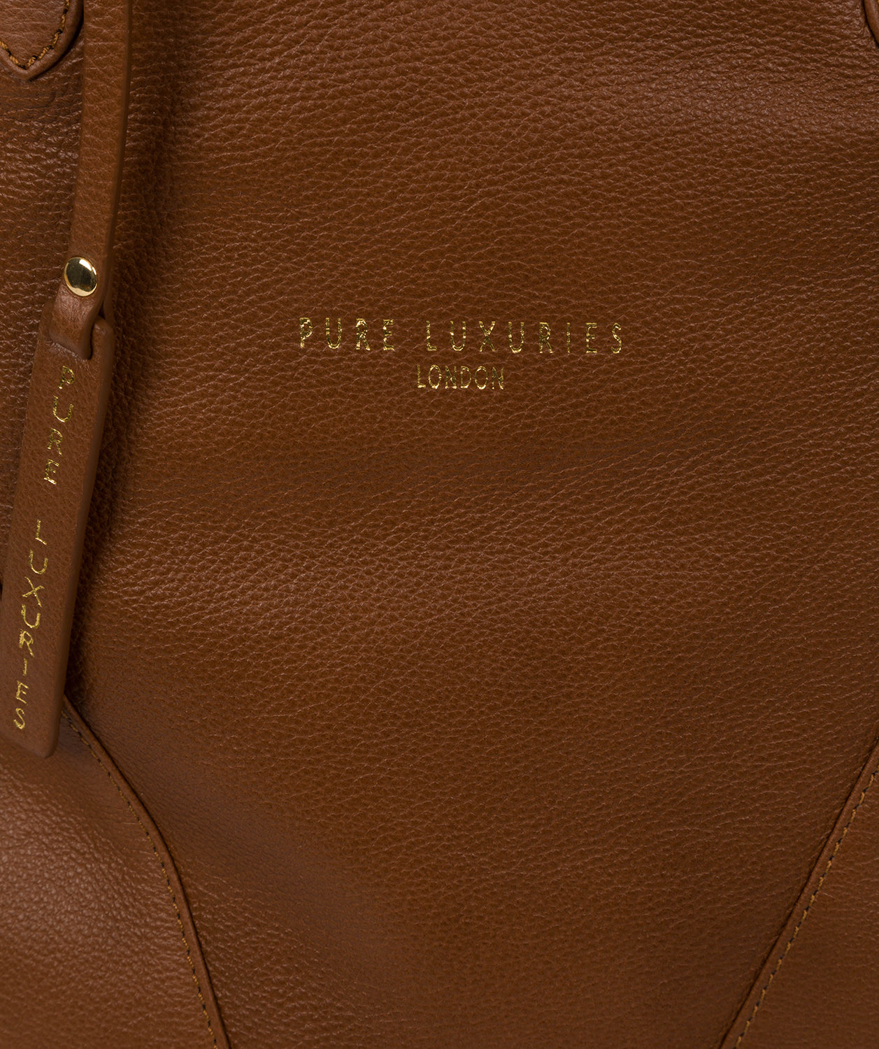 'Hatton' Saddle Tan Leather Shopper Bag