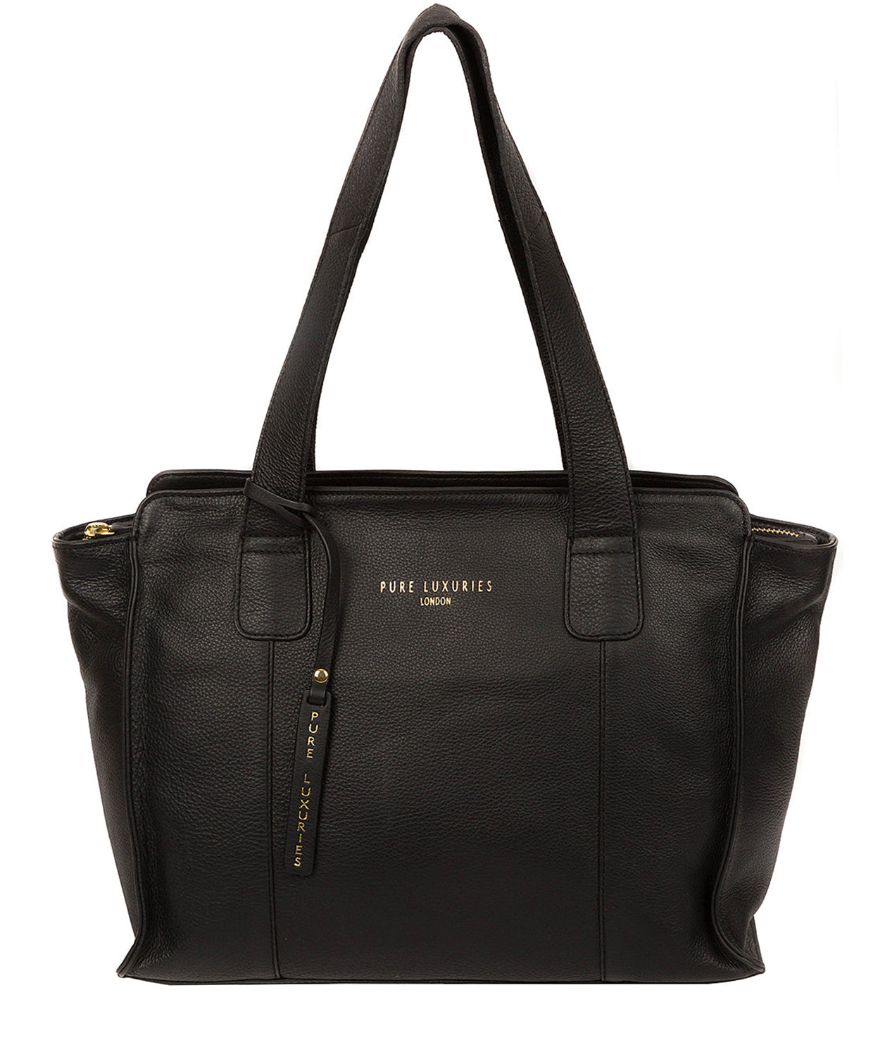 Black Leather Handbag 'Homerton' by Pure Luxuries – Pure Luxuries London