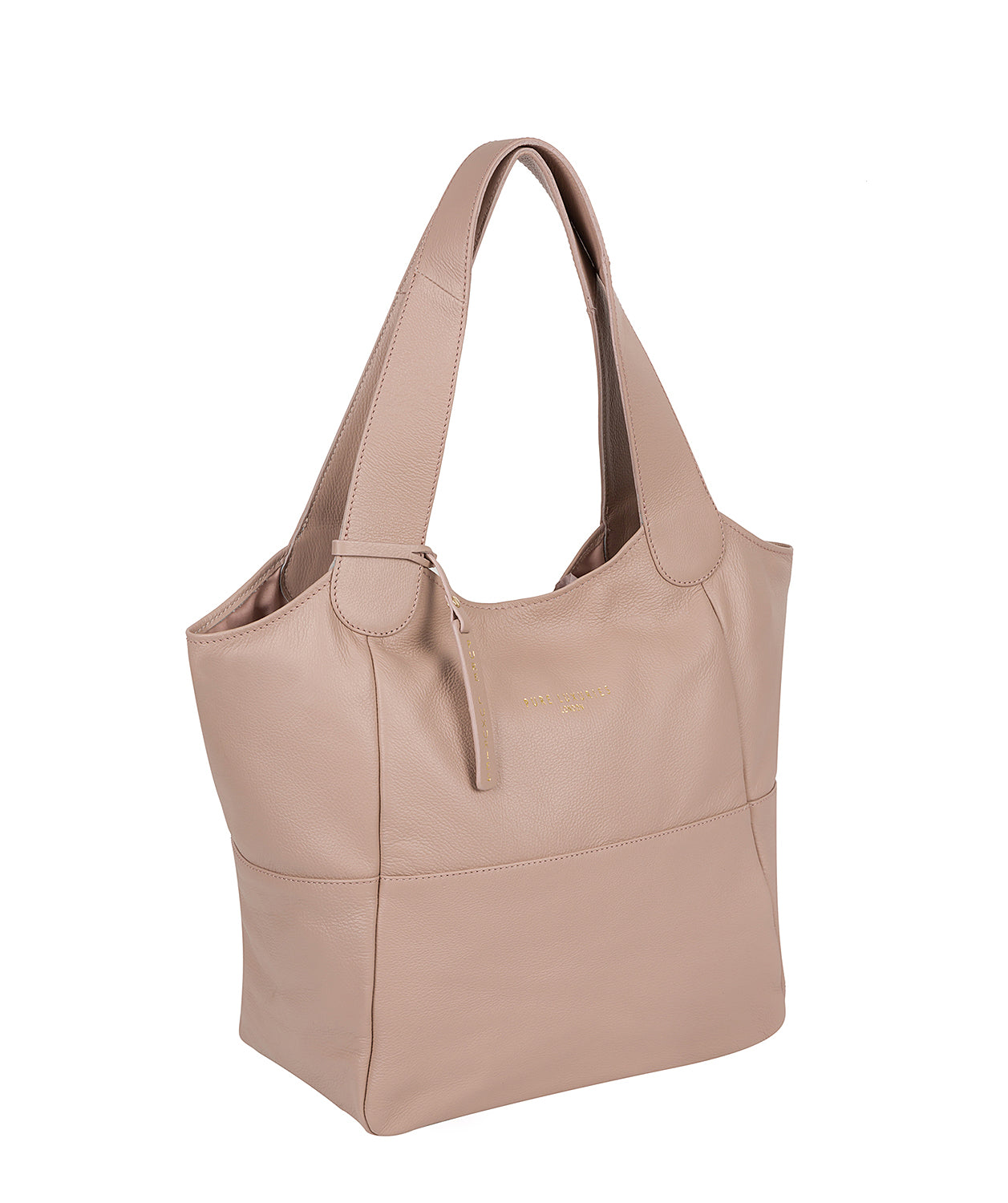 'Langdon' Blush Pink Leather Tote Bag