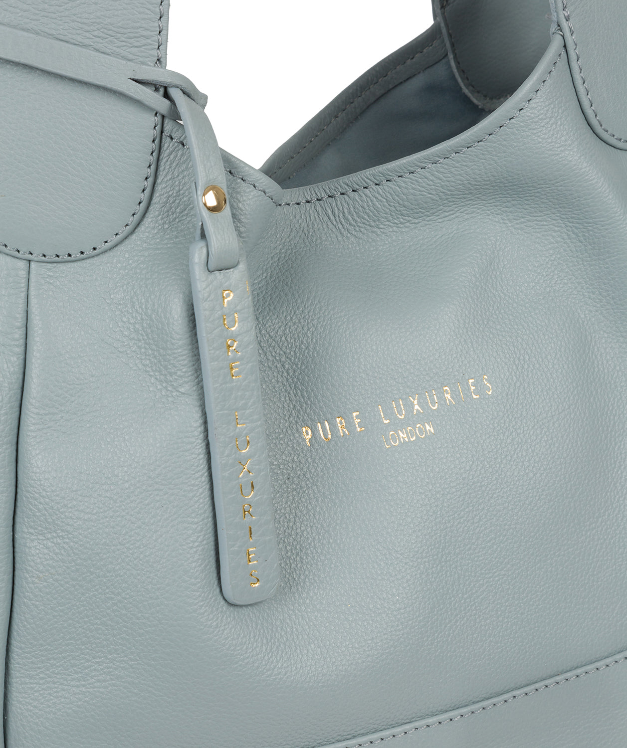 'Langdon' Cashmere Blue Leather Tote Bag