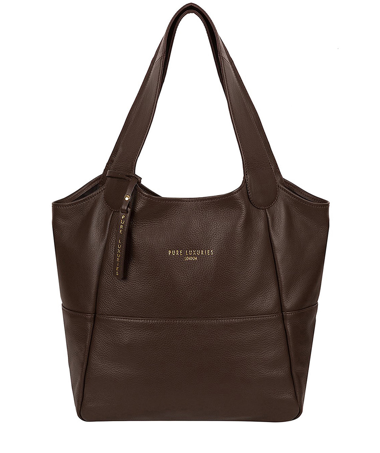 'Langdon' Choco Leather Tote Bag