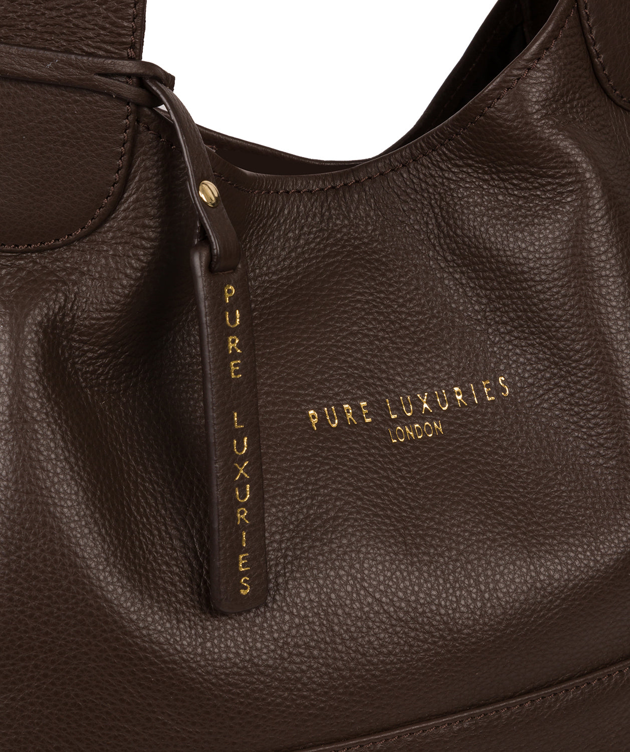 'Langdon' Choco Leather Tote Bag