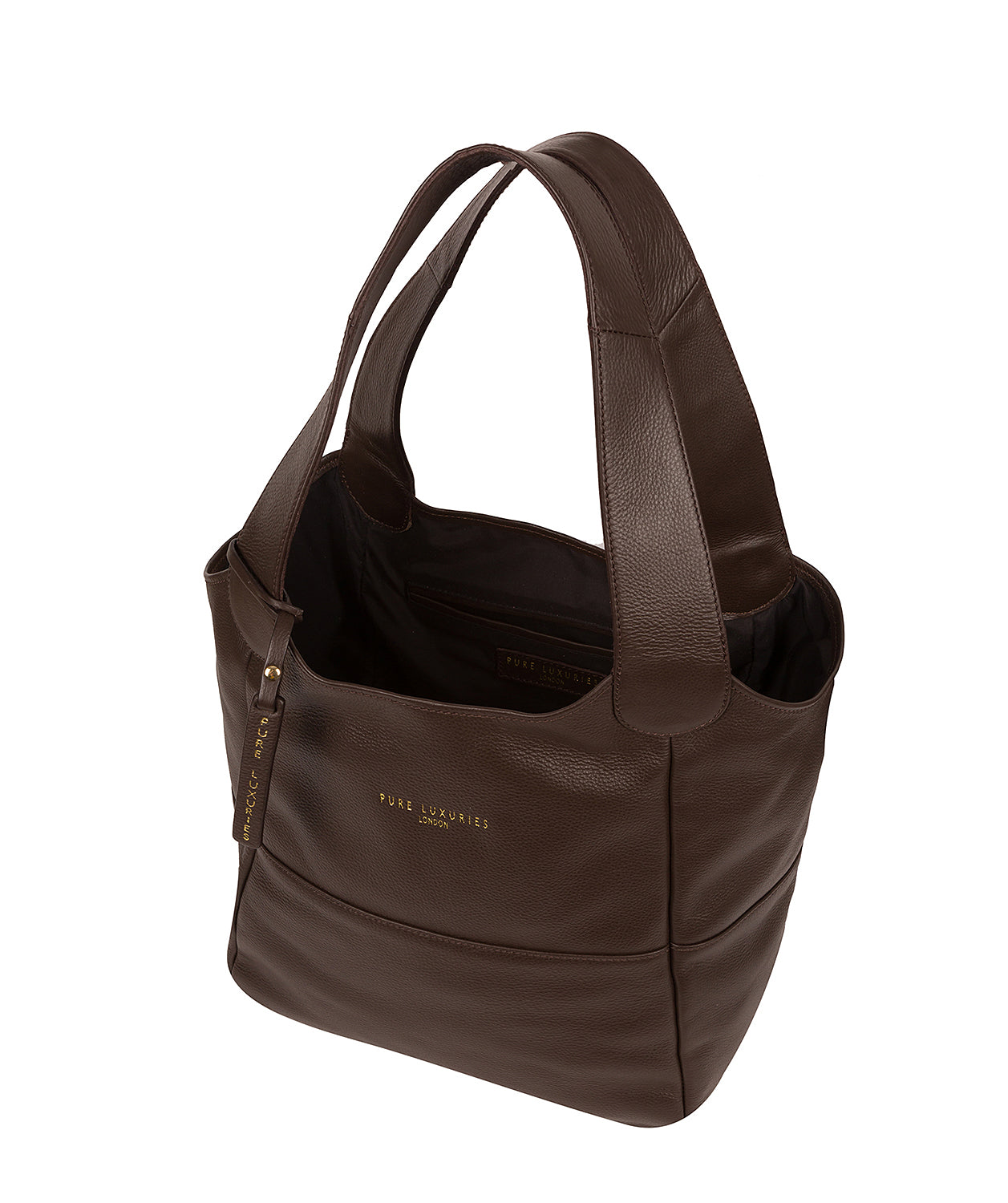 'Langdon' Choco Leather Tote Bag