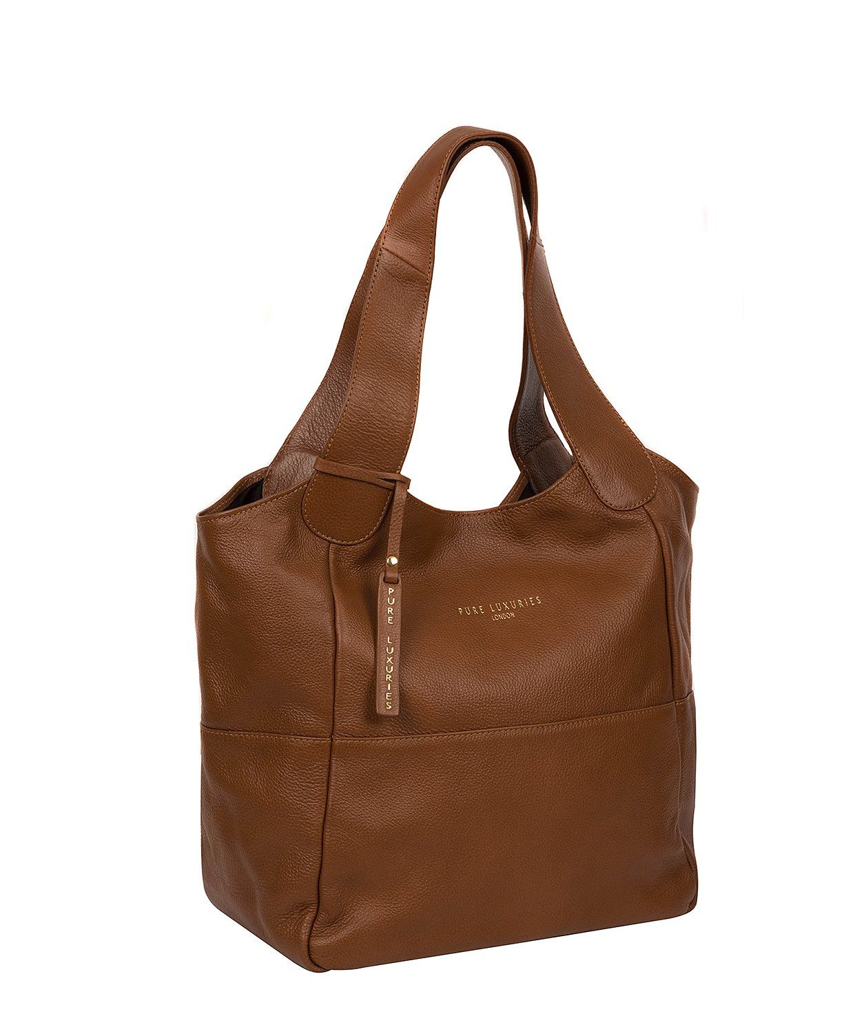 'Langdon' Saddle Tan Leather Tote Bag