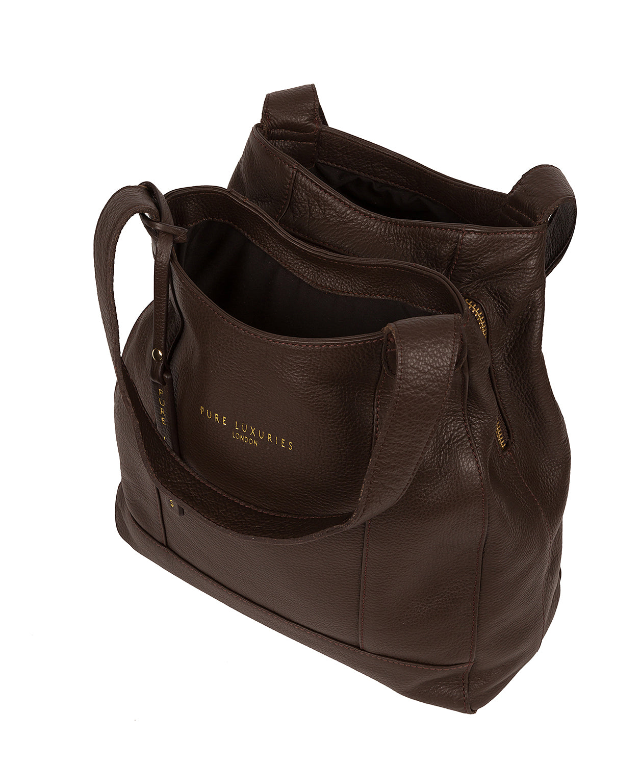 'Highbury' Choco Leather Handbag