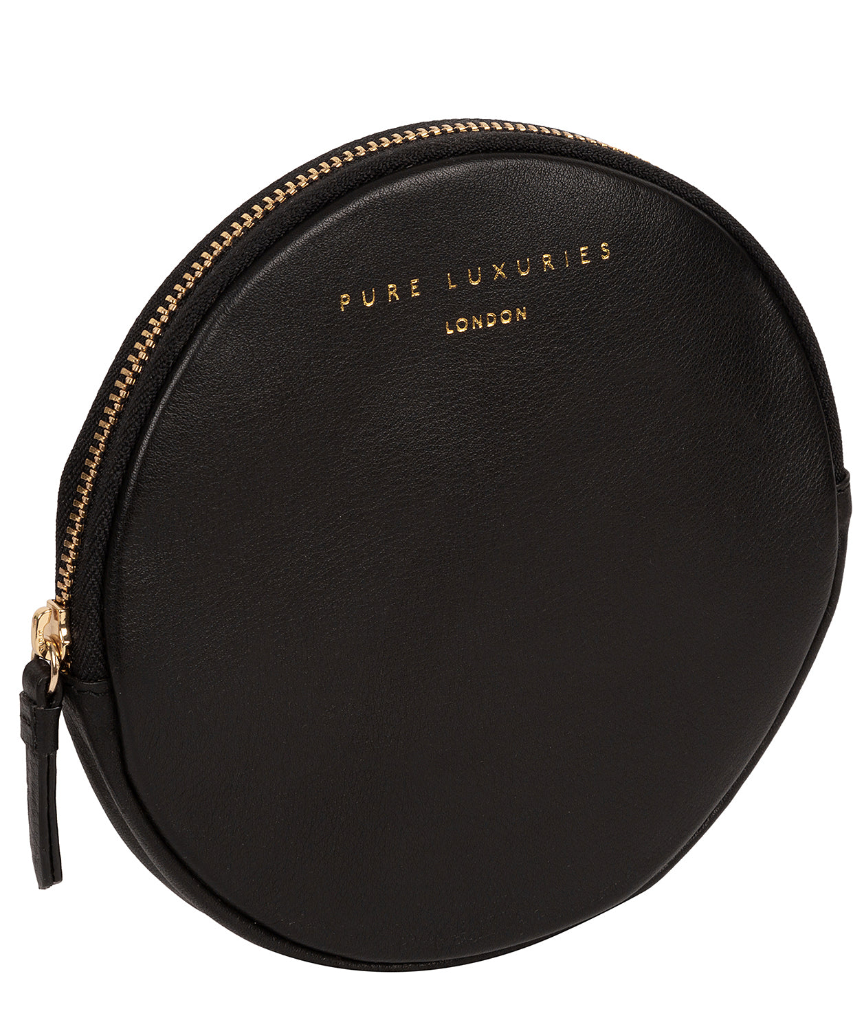 'Oakwood' Black Leather Coin Purse