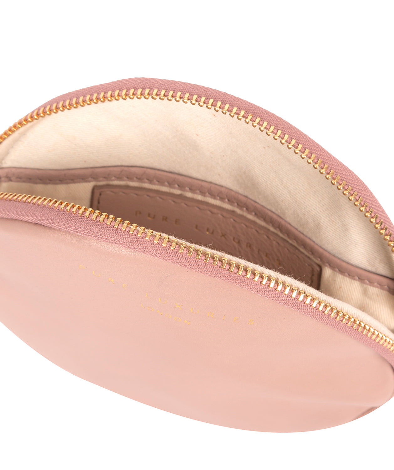 'Oakwood' Blush Pink Leather Coin Purse