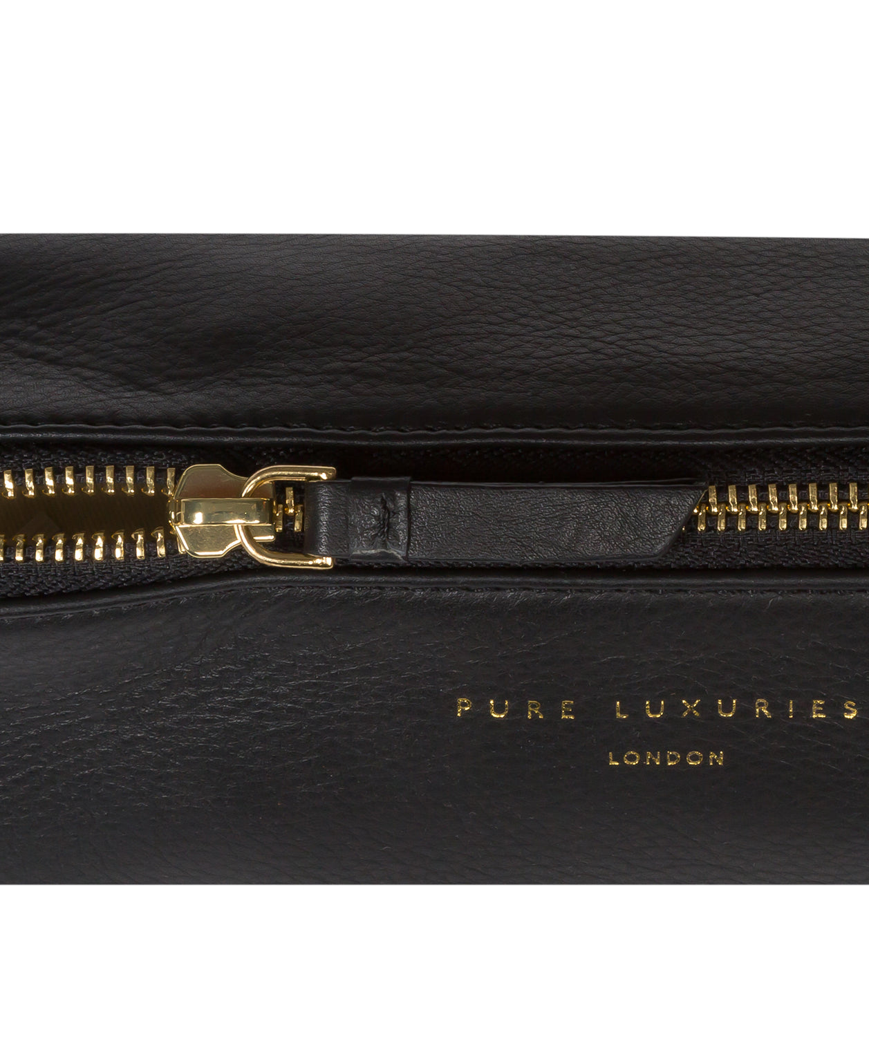 'Reeves' Black Leather Make-Up Brush Bag