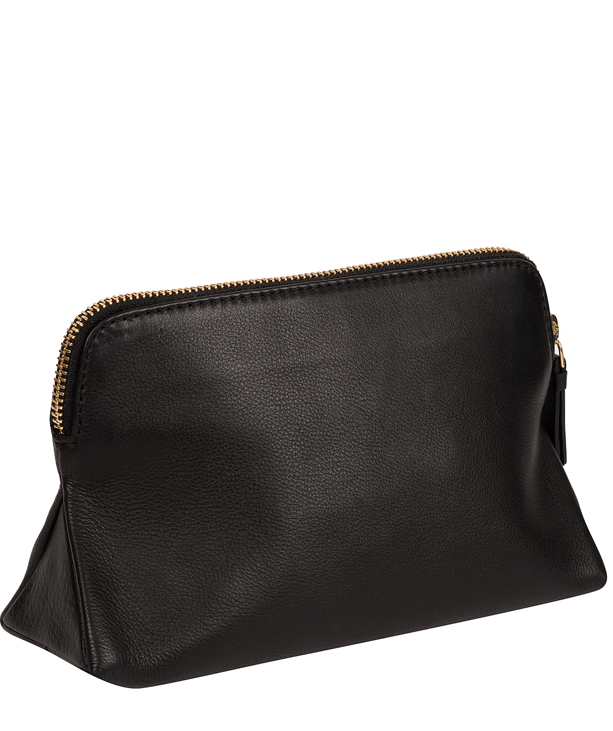 'Plaistow' Black Leather Make-Up Bag