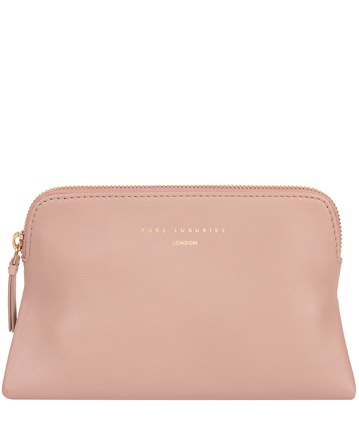 'Plaistow' Blush Pink Leather Make-Up Bag