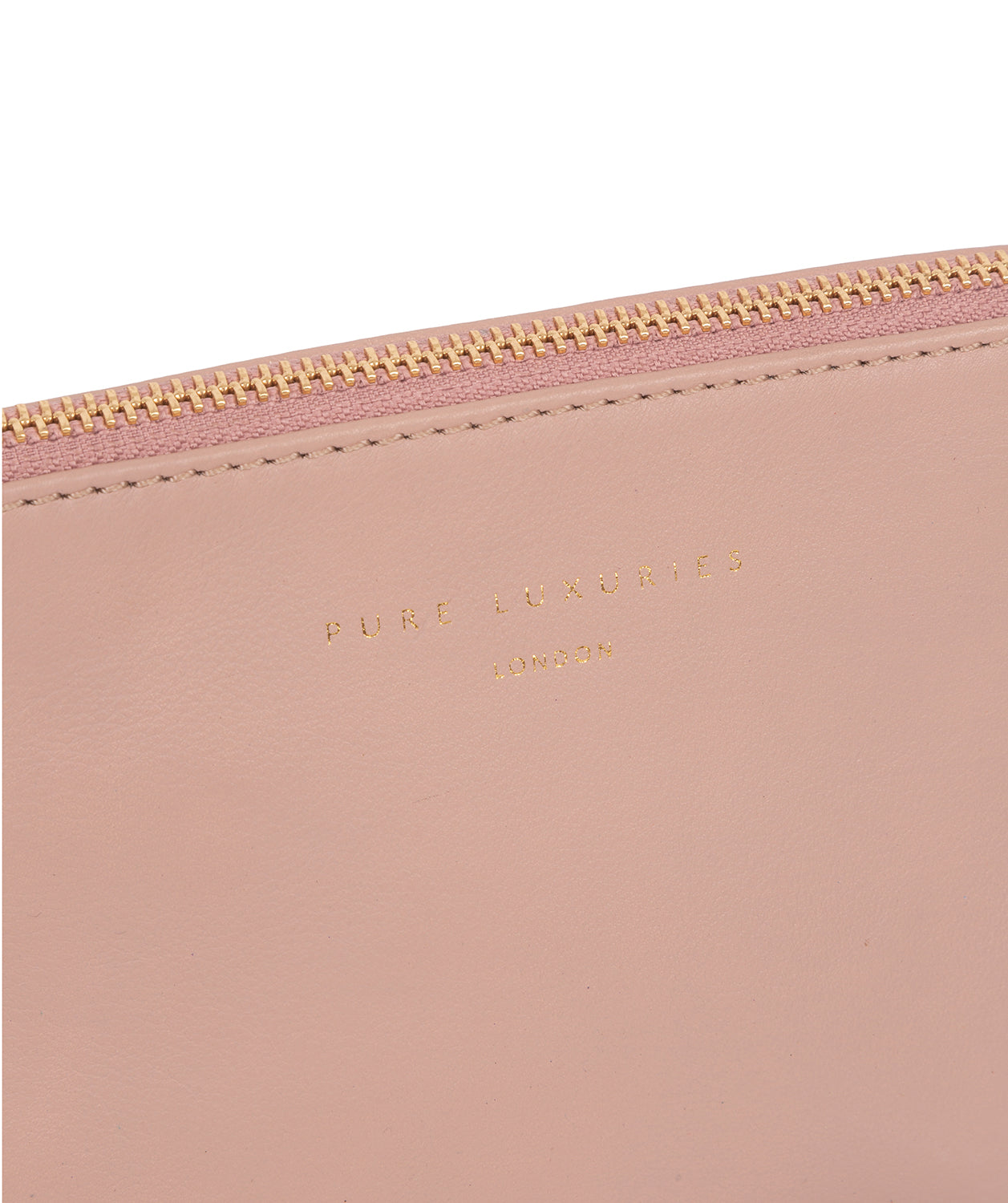 'Plaistow' Blush Pink Leather Make-Up Bag