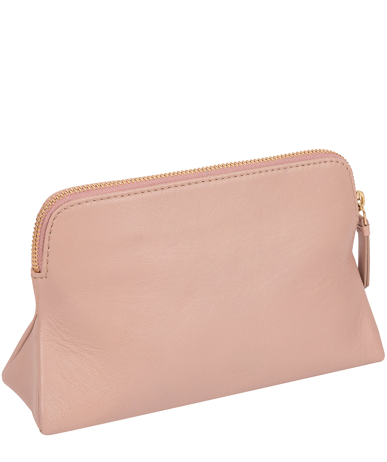 'Plaistow' Blush Pink Leather Make-Up Bag