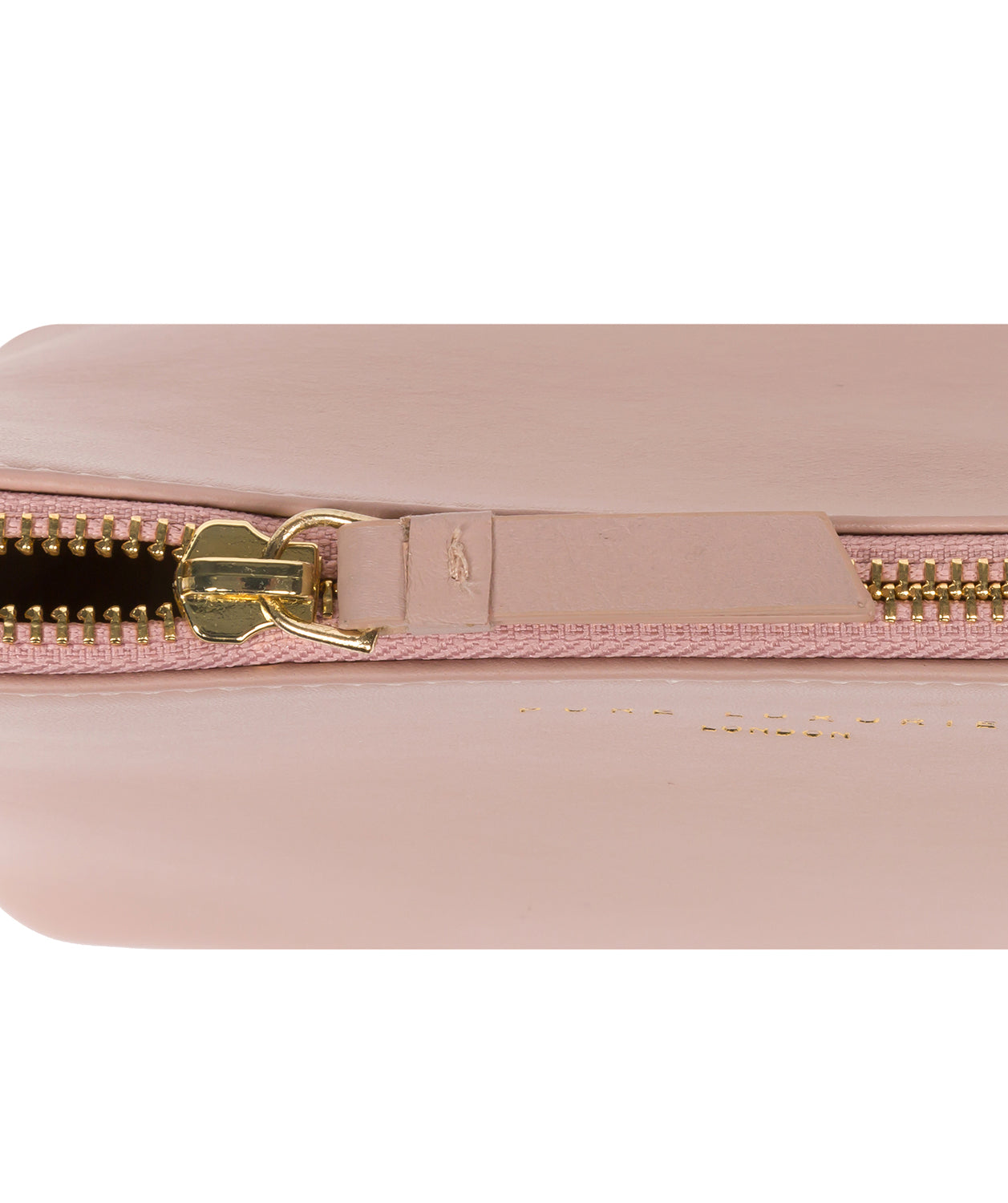 'Theydon' Blush Pink Leather Make-Up Bag