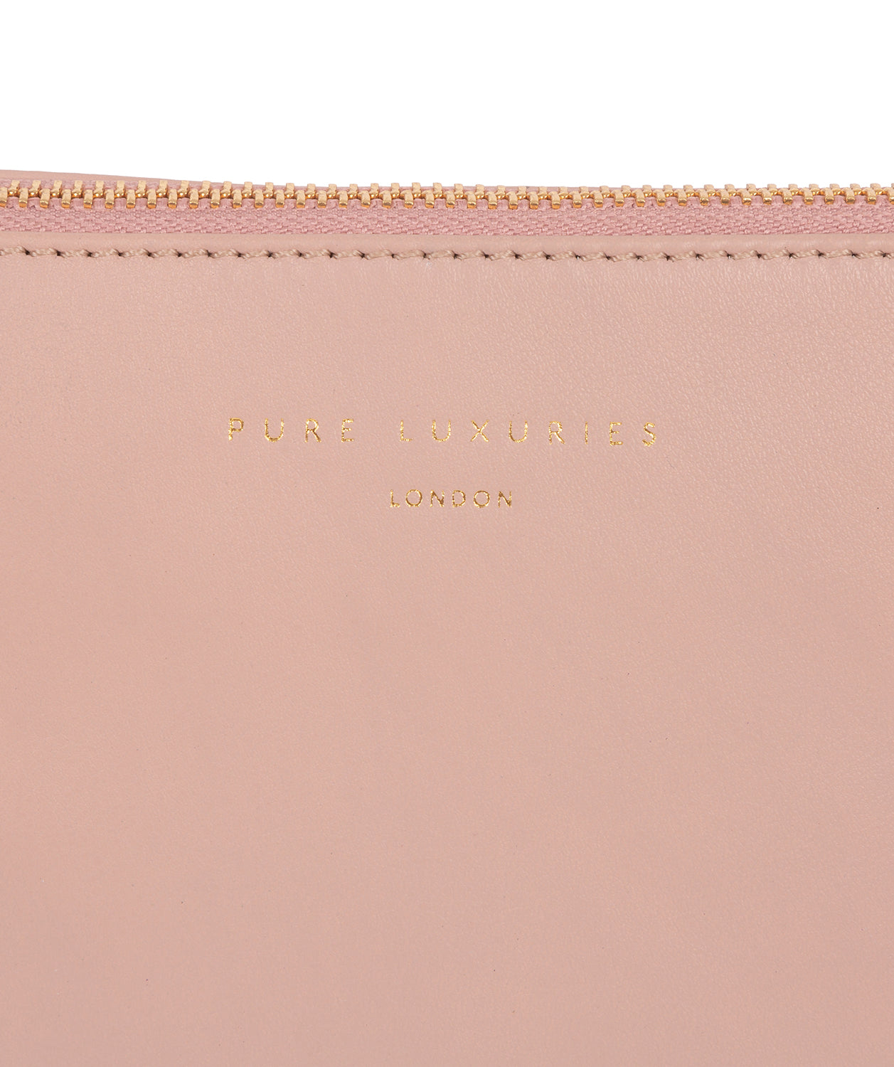 'Theydon' Blush Pink Leather Make-Up Bag