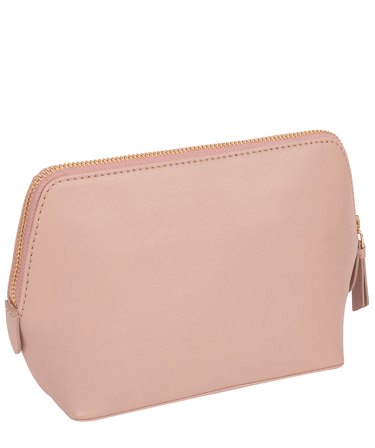 'Theydon' Blush Pink Leather Make-Up Bag