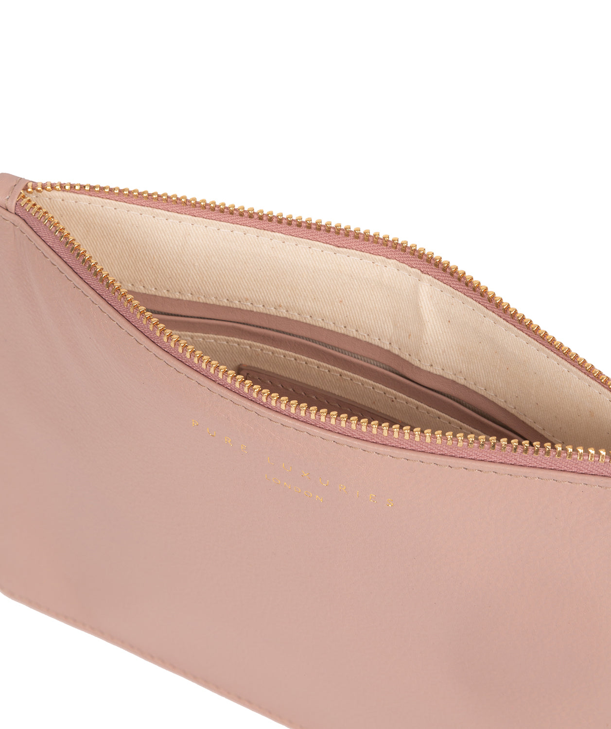 'Tadlow' Blush Pink Leather Pouch