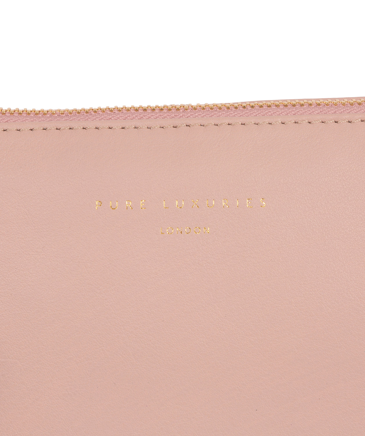 'Ealing' Blush Pink Leather Make-Up Bag