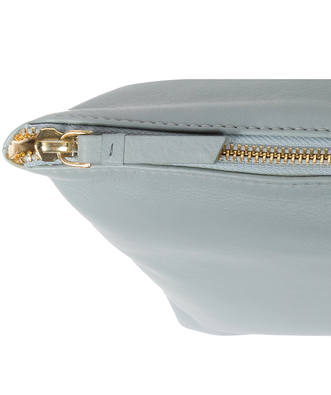 'Ealing' Cashmere Blue Leather Make-Up Bag