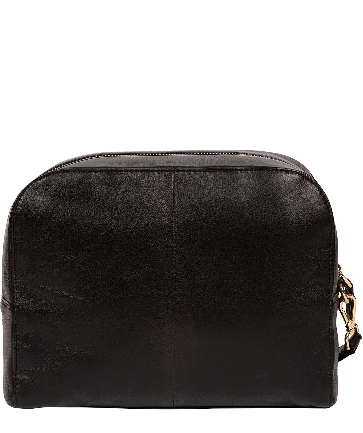 'Brompton' Black Leather Make-Up Bag