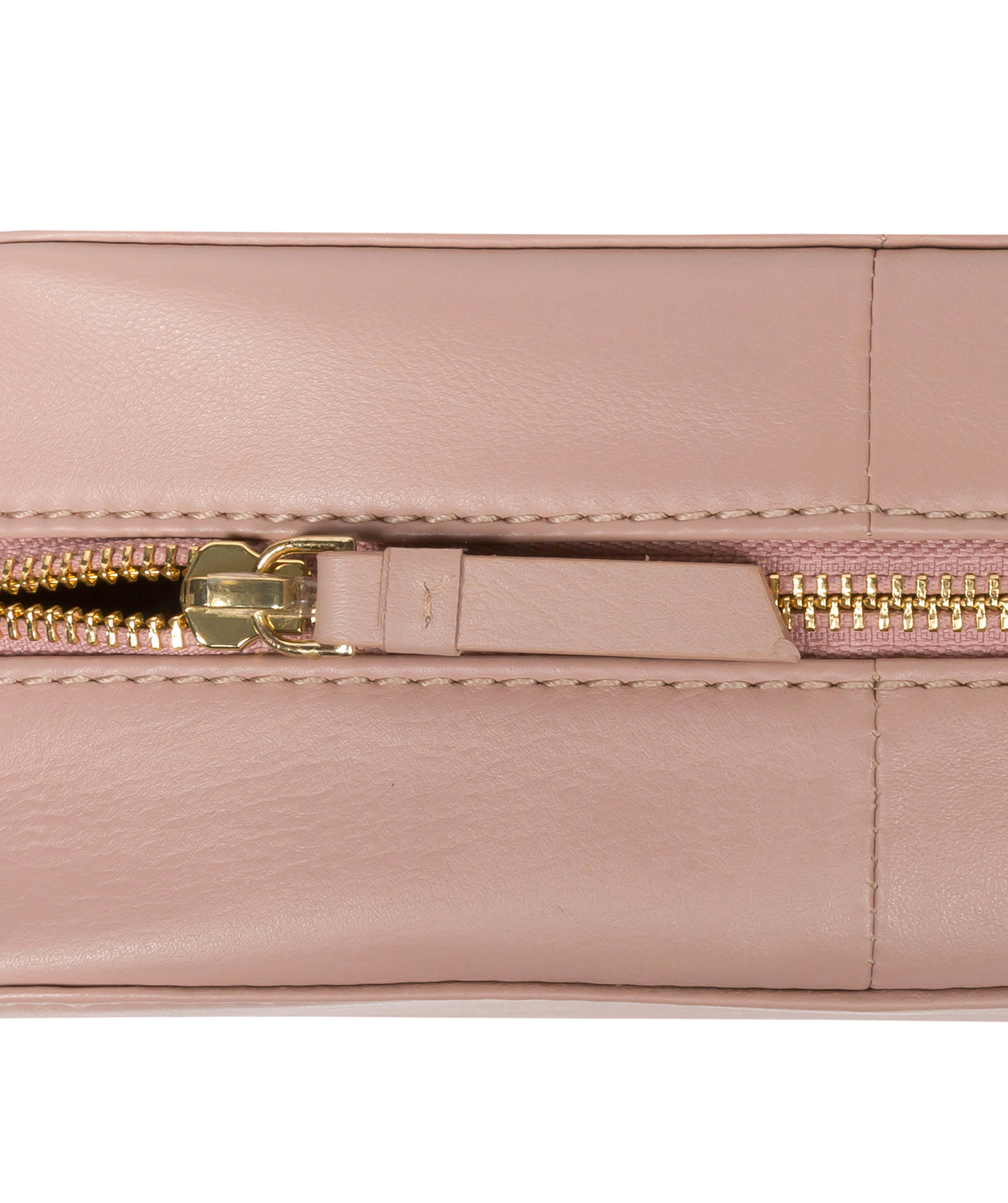 'Brompton' Blush Pink Leather Make-Up Bag