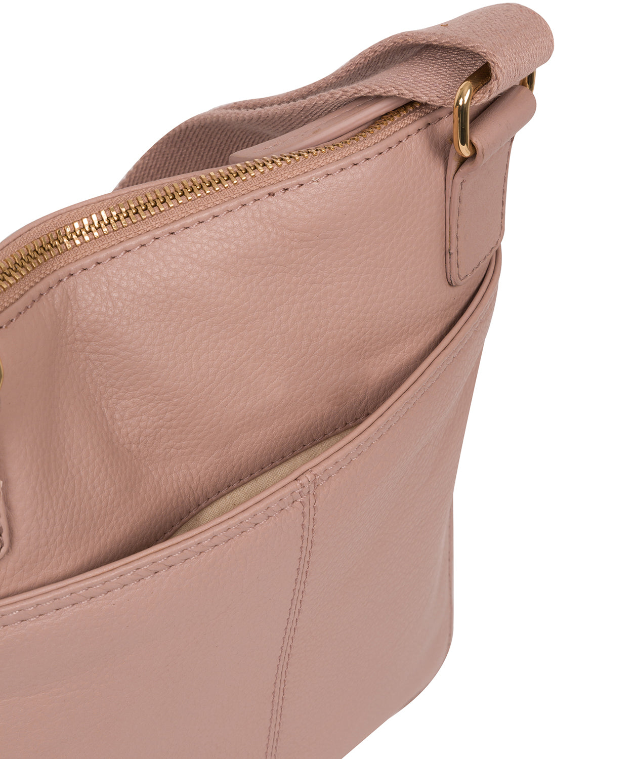 'Langley' Blush Pink Leather Cross Body Bag