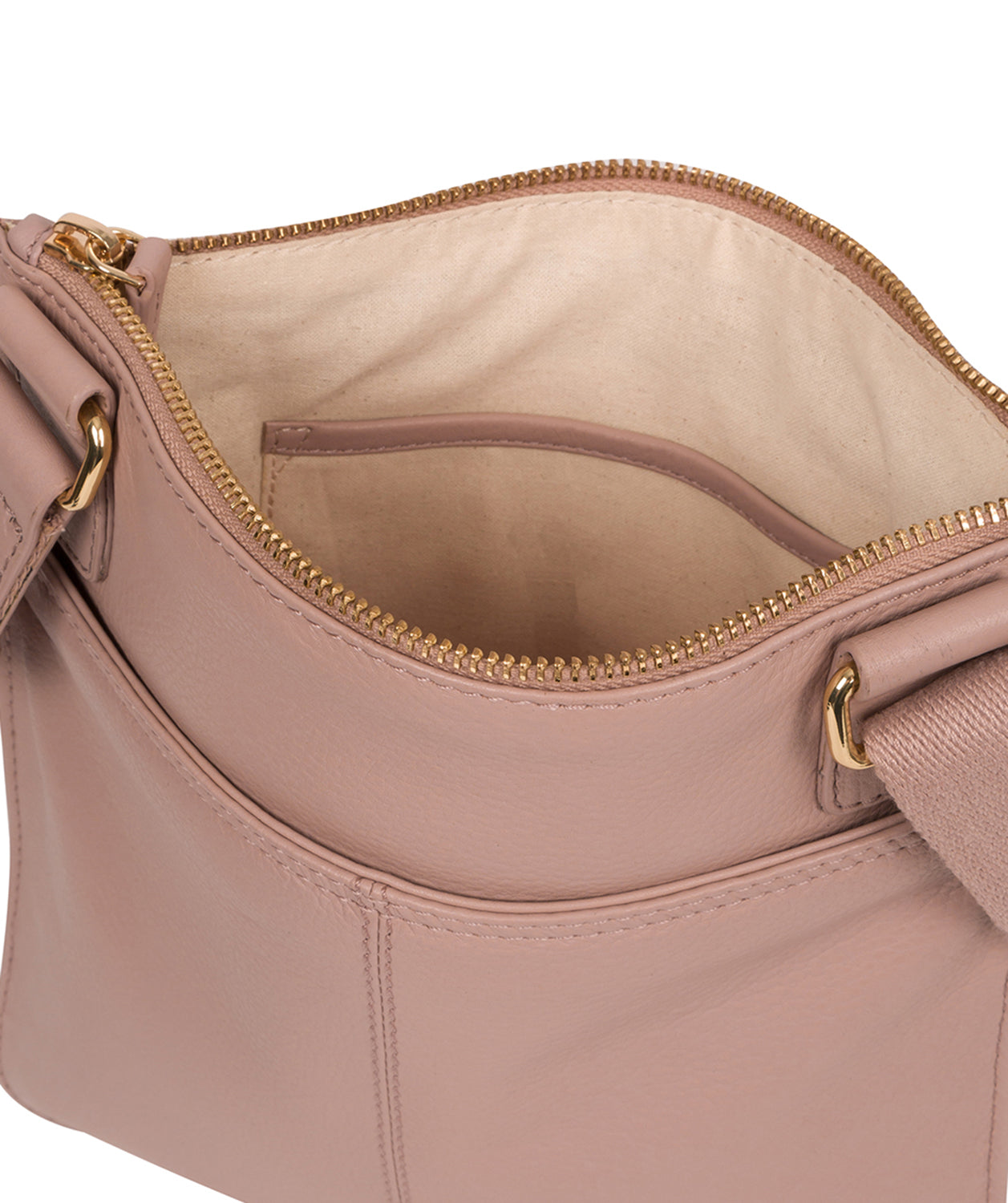 'Langley' Blush Pink Leather Cross Body Bag