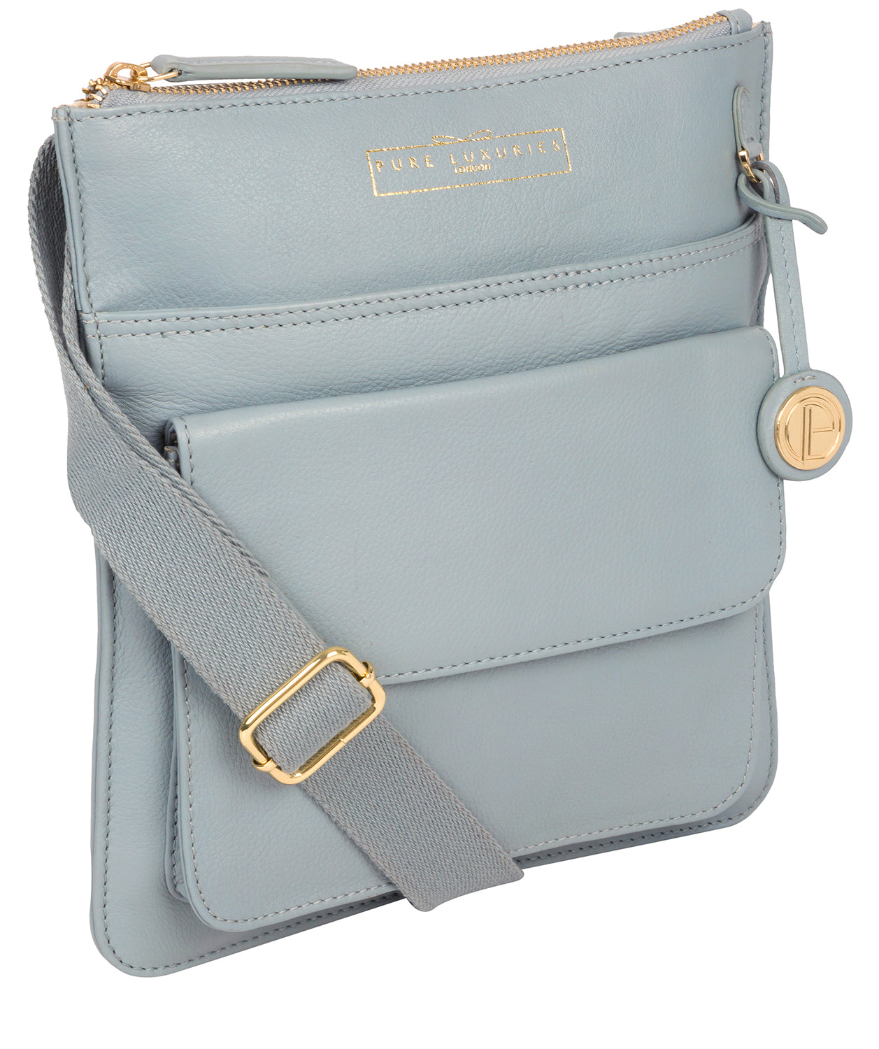 'Langley' Cashmere Blue Leather Cross Body Bag