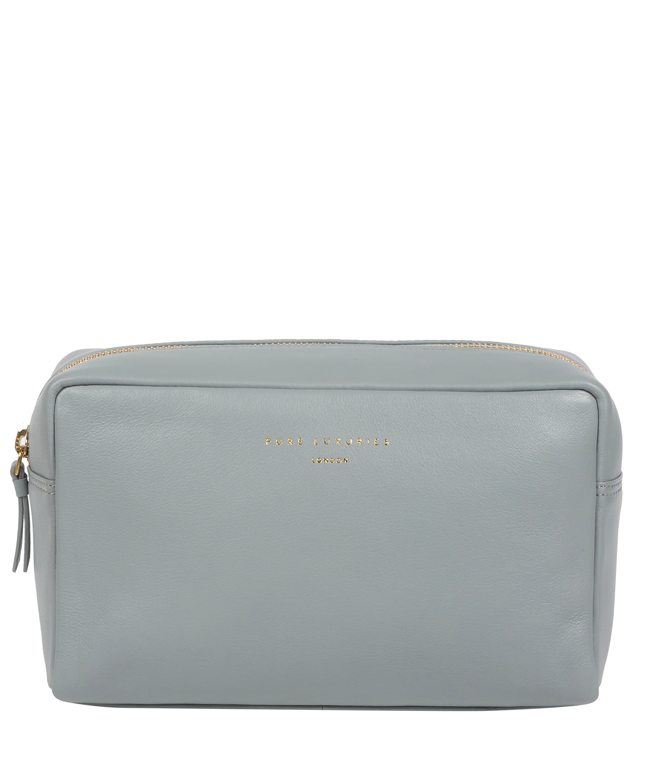 'Highgate' Cashmere Blue Leather Make-Up Bag