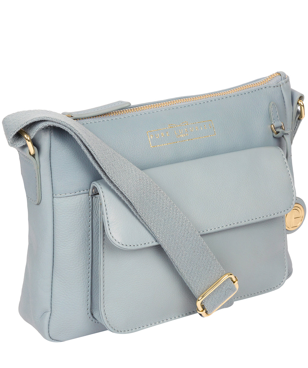 Blue Leather Shoulder Bag 'Tindall' by Pure Luxuries – Pure Luxuries London