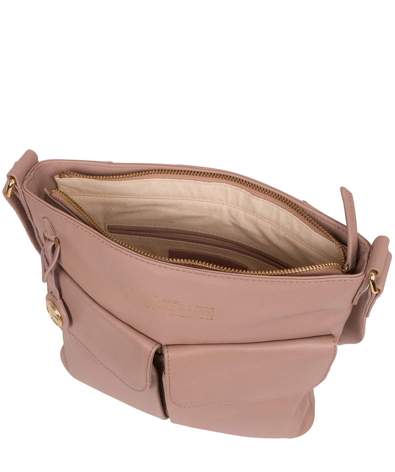 'Soames' Blush Pink Leather Cross Body Bag