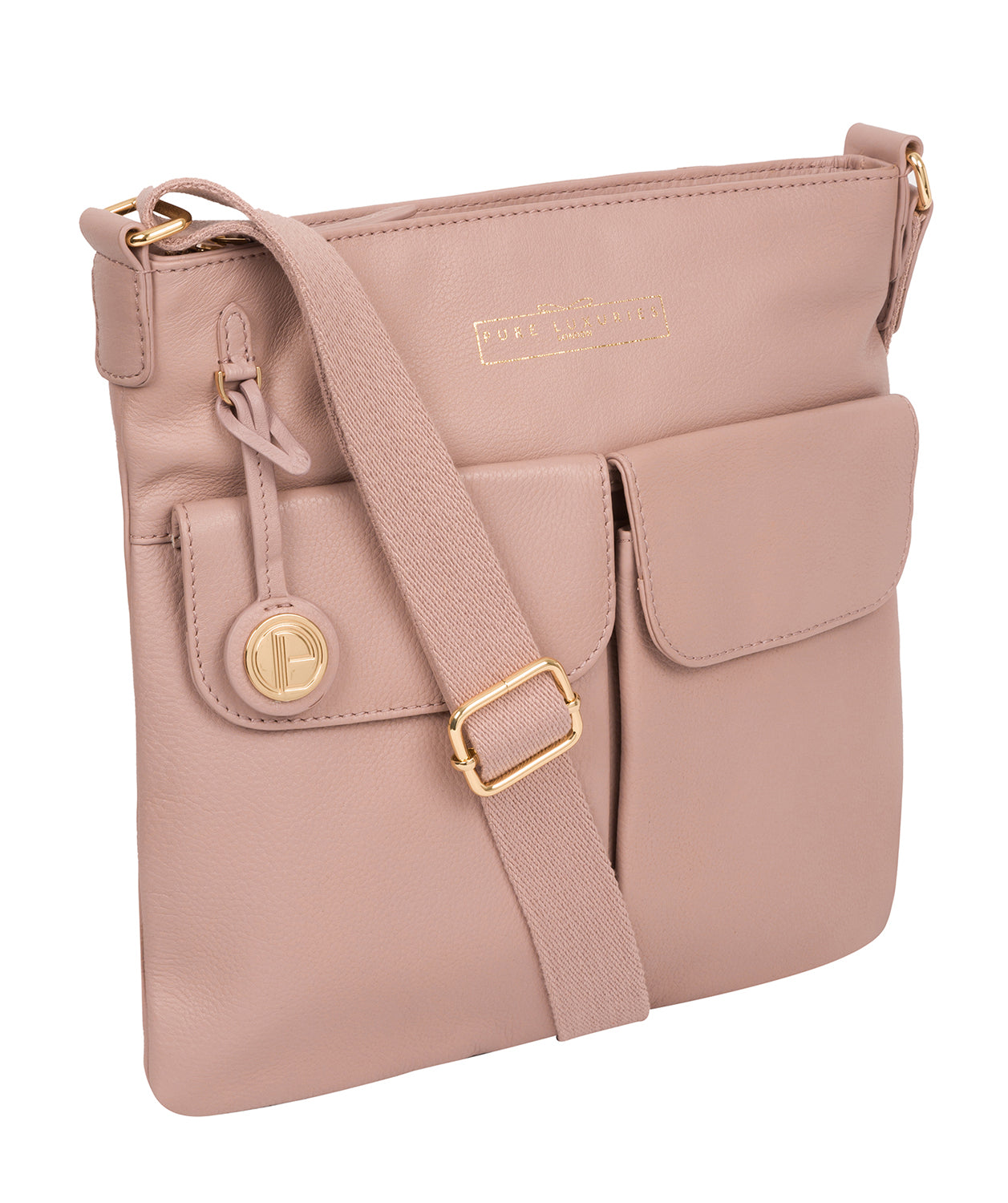 'Soames' Blush Pink Leather Cross Body Bag