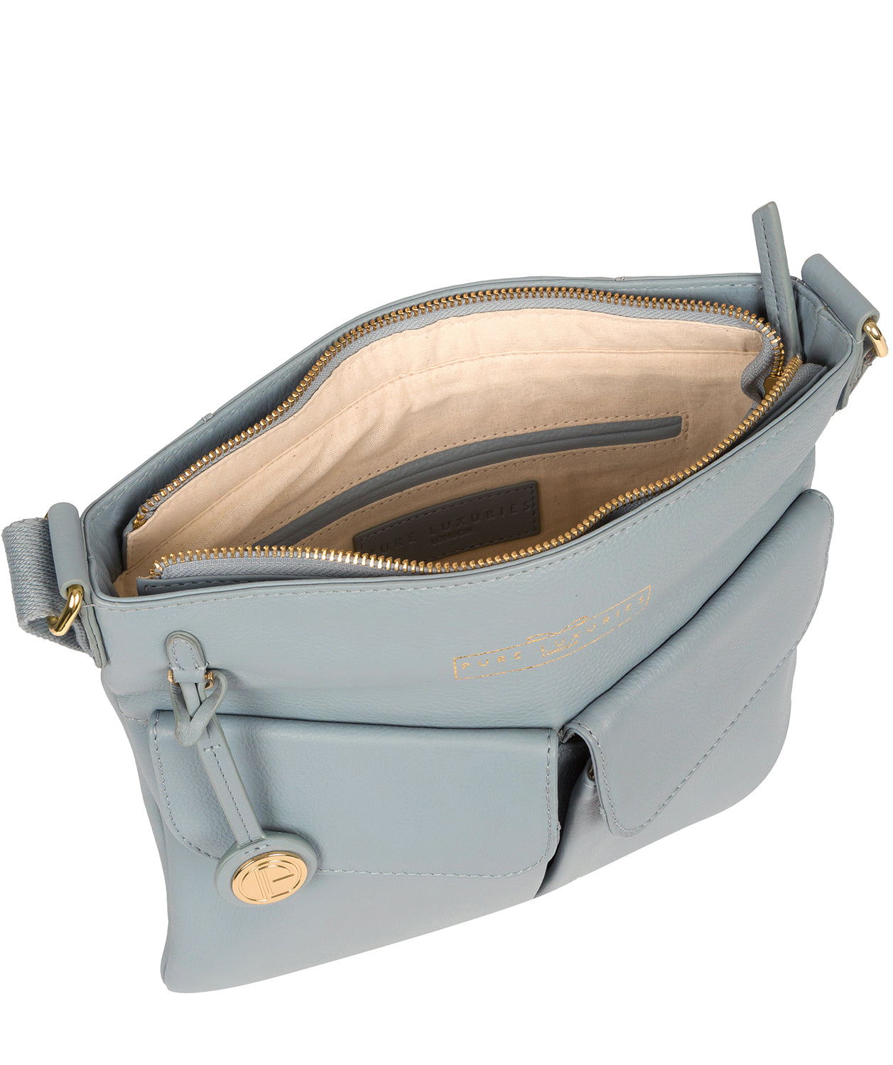 'Soames' Cashmere Blue Leather Cross Body Bag